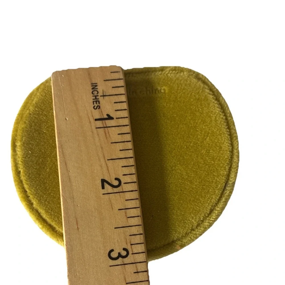 Gucci Jewelry Box Chartreuse Yellow Velvet Small Gift Box Ring 3.5x3